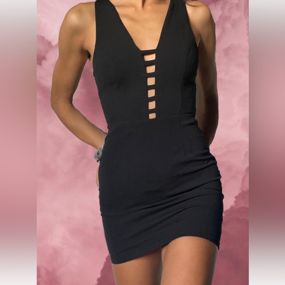 Aqua Black Body con stretch  dress